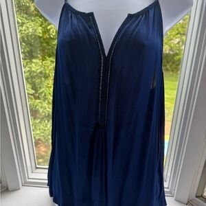 Tart Deep Blue Sleeveless Top